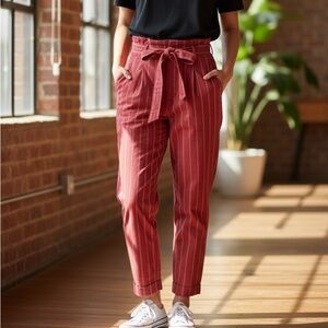 Banana Republic Pink Striped Pants